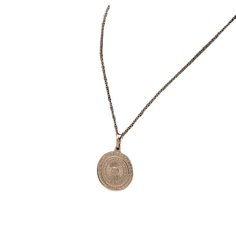 European And American Ins Style Women's Copper Round Retro Necklace 853f5b17 b77f 438c acc9 7e654dd1968b
