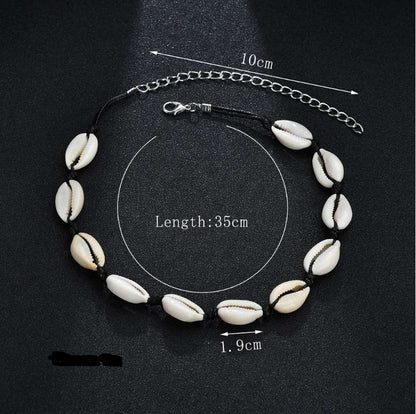Handmade shell short clavicle necklace 854013754113