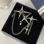 Four Eight-pointed Stars Zircon Chain Brooch For Women 85402757 9a89 4f08 be73 b003197ef389