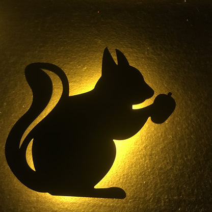 LED Animal Dog Cat Night Light Kitten Smart Sound Sensor Control Wall Lamp Home Corridor Balcony Night Lamp Baby Kids Sleep L