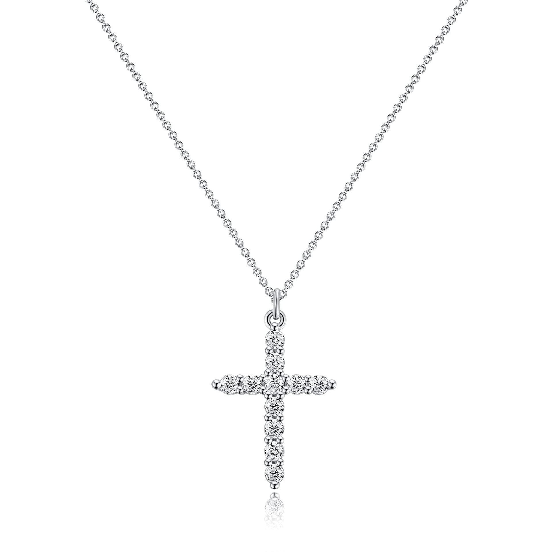 Cross Zircon Full Diamond Crown Circle Rotatable Women's Necklace 85438025 1114 431c bf27 7590676996d1