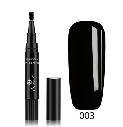 3 In 1 Gel Nail Varnish Pen Glitter One Step Nail Art Gel Polish Hybrid - HD Wireless Product #4