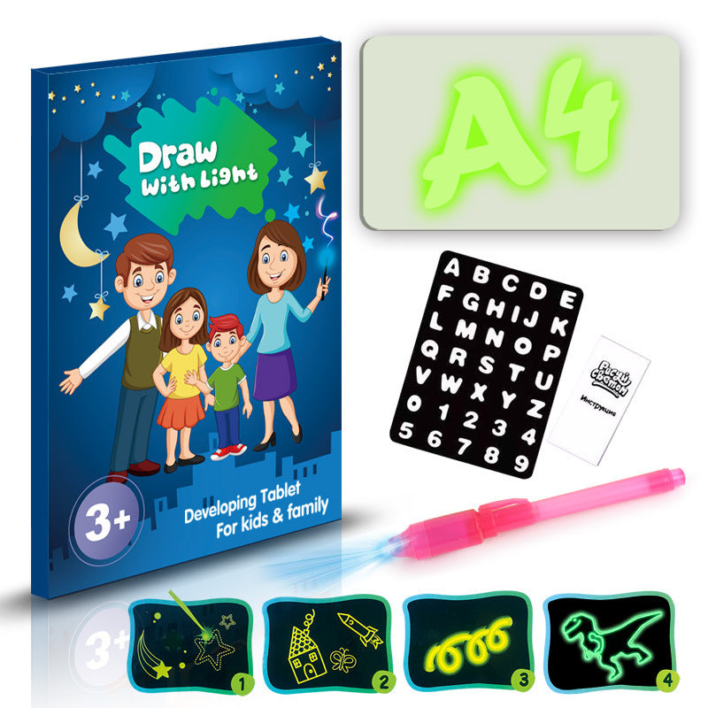 Educational Toy Drawing Pad 3D Magic 8 Light Effects Puzzle Board Sketchpad 859198825403