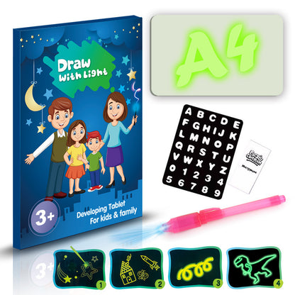 Educational Toy Drawing Pad 3D Magic 8 Light Effects Puzzle Board Sketchpad 859198825403