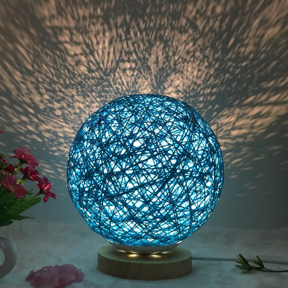 Amazon Hot Selling Creative Linen Table Lamp Novel and Unique LED Intelligent USB7 Color RGB16 Color Remote Control Rattan Ba