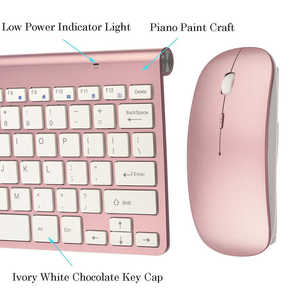 2.4G Wireless Keyboard And Mouse Protable Mini Keyboard Mouse Combo Set For Notebook Laptop Mac Desktop PC Computer Smart TV PS4