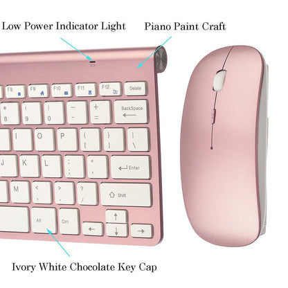 2.4G Wireless Keyboard And Mouse Protable Mini Keyboard Mouse Combo Set For Notebook Laptop Mac Desktop PC Computer Smart TV PS4