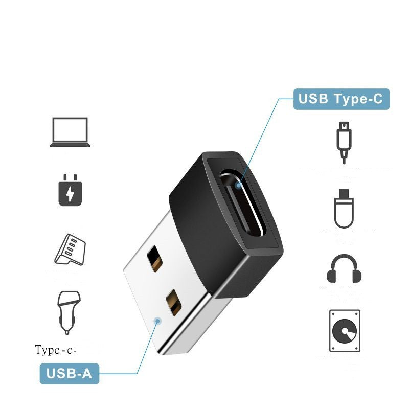 Usb To Type-c Adapter Type-c Female To Usb Male Computer Charger Otg Adapter - 图片 5