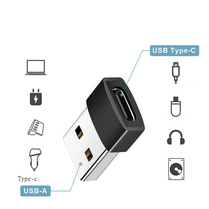 Usb To Type-c Adapter Type-c Female To Usb Male Computer Charger Otg Adapter - 图片 5