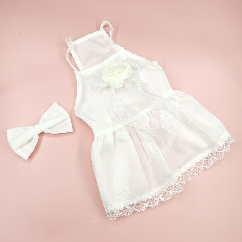 Spring And Summer Dog Clothes Cat Clothing Pet Cotton Floral Slip Dress Mesh Skirt Dress 85b9b9eb 97a2 4040 8b48 d9d03d1a92d0