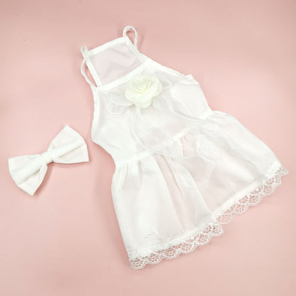 Spring And Summer Dog Clothes Cat Clothing Pet Cotton Floral Slip Dress Mesh Skirt Dress 85b9b9eb 97a2 4040 8b48 d9d03d1a92d0