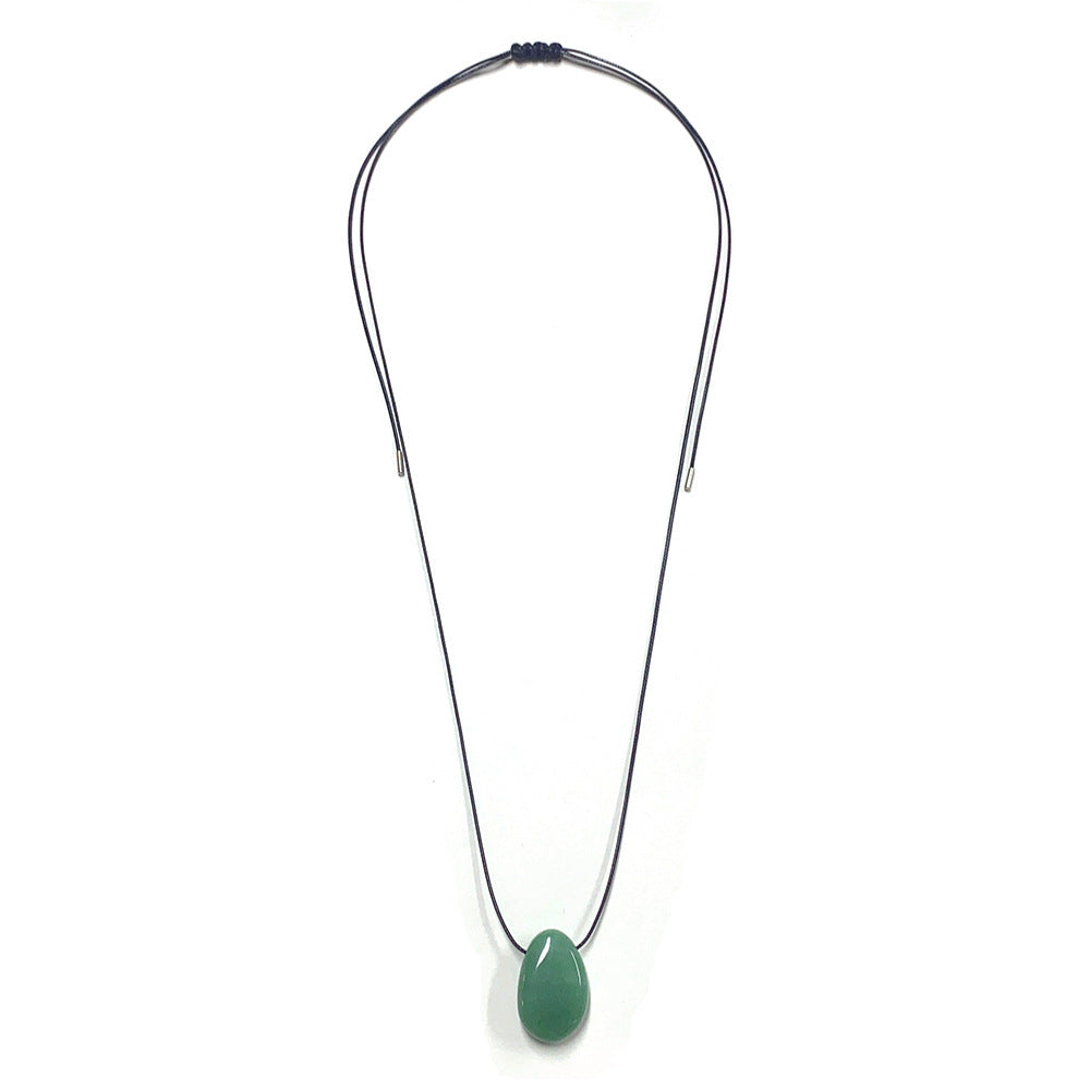 Personality Handmade Rope Irregular Stone Necklace 85c101cf ffcb 4047 a977 a4dd65566b2e