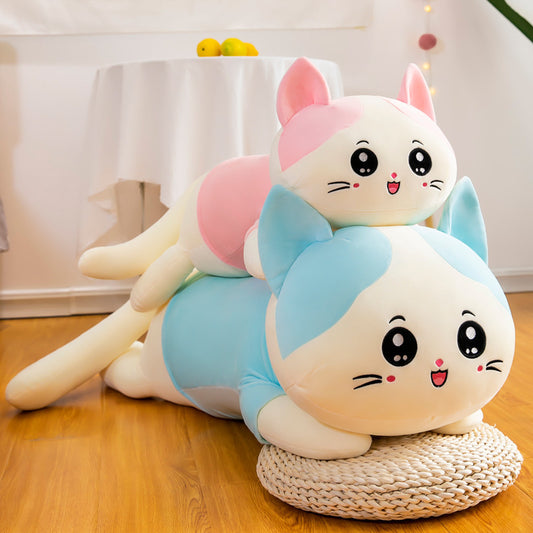 Cute Cat Plush Toy Sofa Cushion Long Throw Pillow 85c484e1 3c19 4a7d 8fa2 48b54b6fc91e