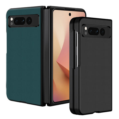 Plain Leather Anti-fall Ultra-thin Foldable Leather Protective Shell - 图片 4