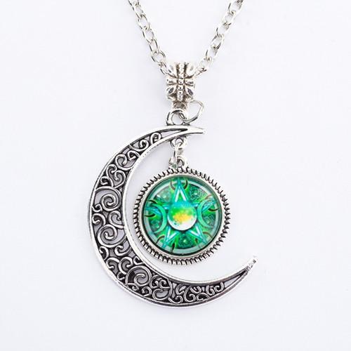 TRIPLE MOON GODDESS PENDANT NECKLACE 860249090404