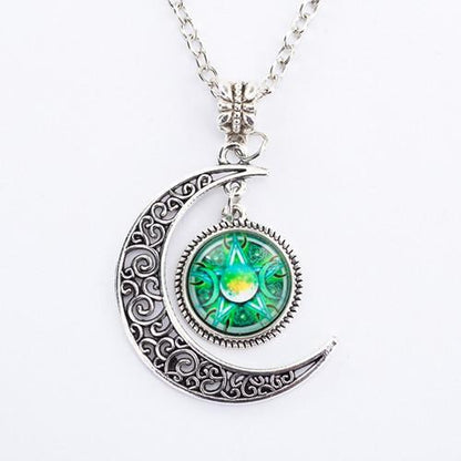 TRIPLE MOON GODDESS PENDANT NECKLACE 860249090404
