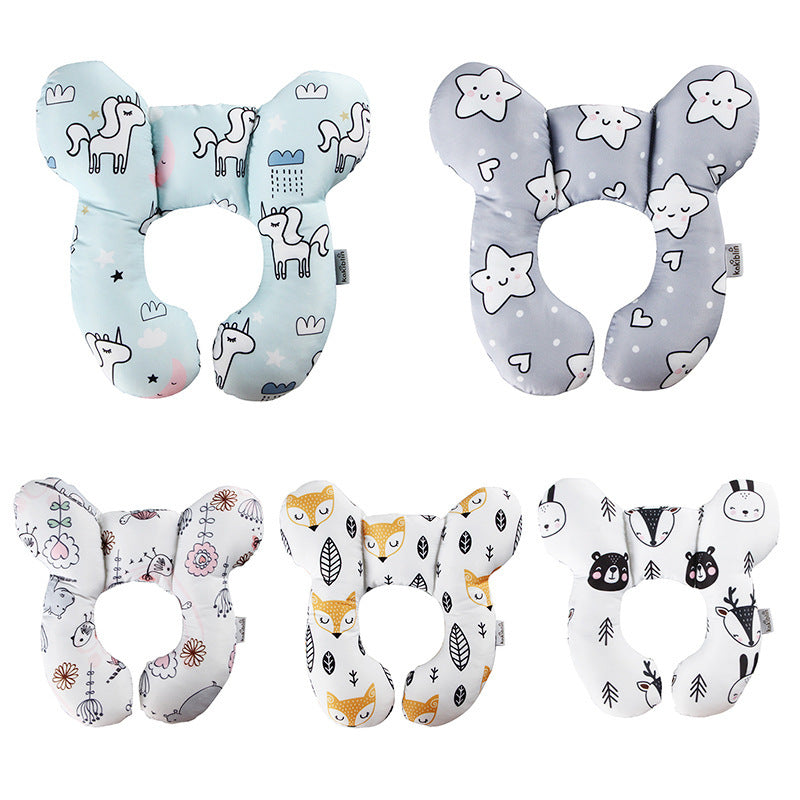 Cute Cartoon Pattern Baby U-shape Pillow Travel Car Seat Neck Protector 860455be 54e7 4c34 813f f088cd10322c