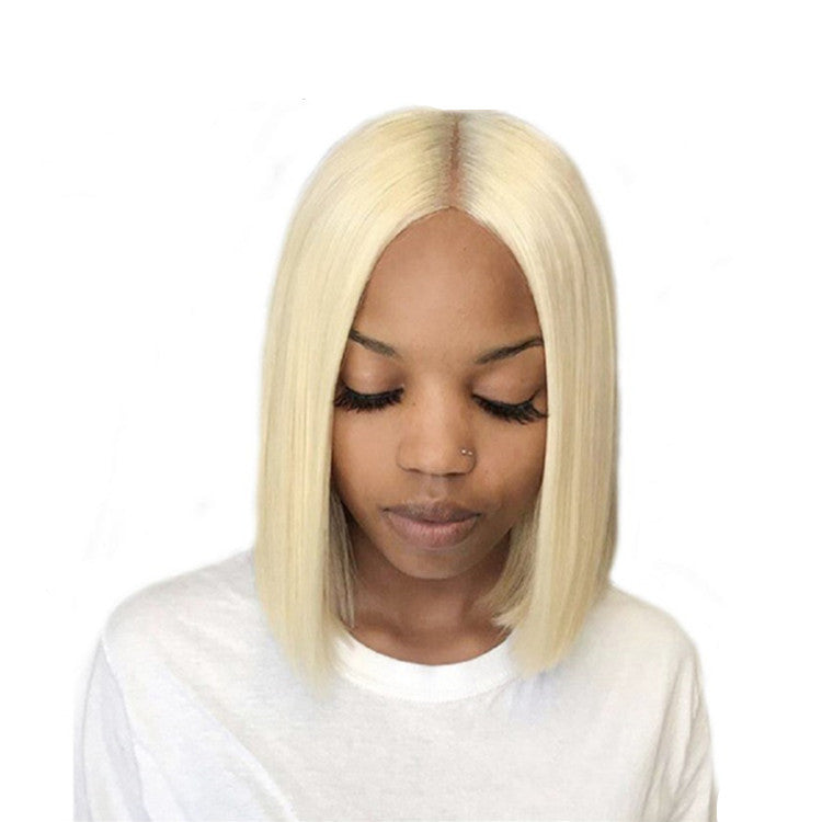 Blond short straight wig 861438523896