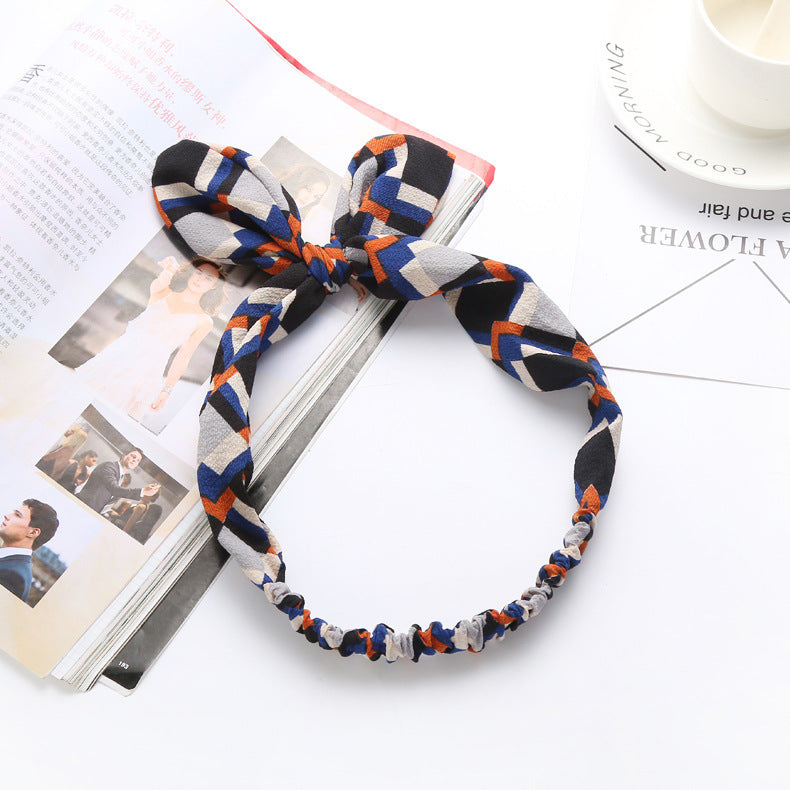 Big bow tie bunny ears headband 8615299847545