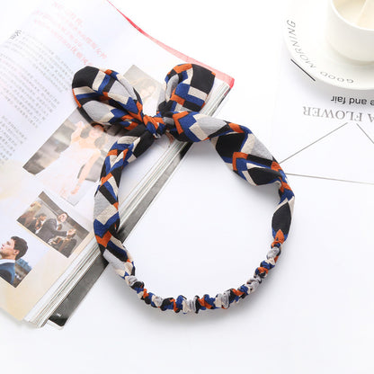 Big bow tie bunny ears headband 8615299847545