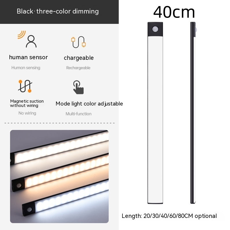 Smart Infrared Sensor Lamp Wireless Magnetic Long Cabinet Light With Rechargeable Hallway Wardrobe 8633a817 eba6 4f1e 8698 7e