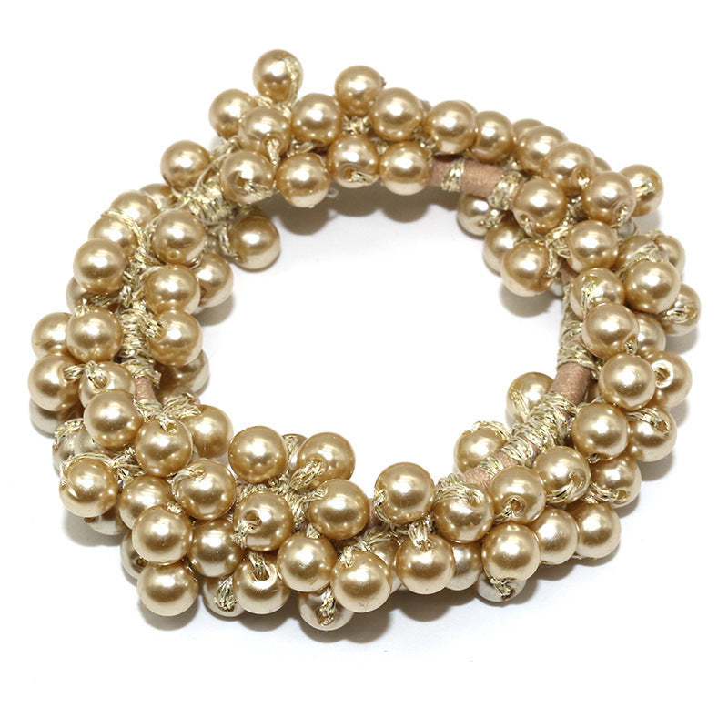 Handmade Crochet Rubber Band Hair Tie Pearl 8637181a ce05 4598 830c 7debe6fd7872
