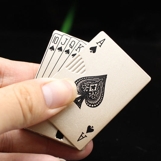 Creative Personality Cool Playing Cards Inflatable Electronic Windproof Lighter 863cfe68 9b27 4122 b8f6 26fa55d3f75b