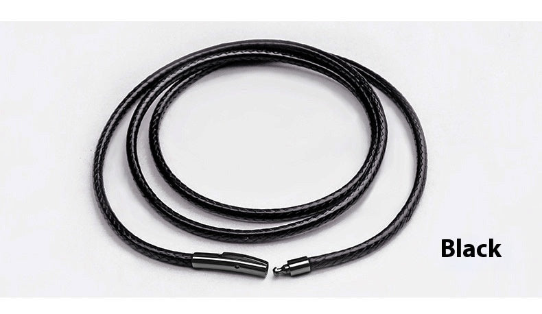 Necklace Pendant Rope Men's And Women's Fashion Lanyard Crystal Emerald Gold Pendant Black Black Buttons Necklace Rope 863d80