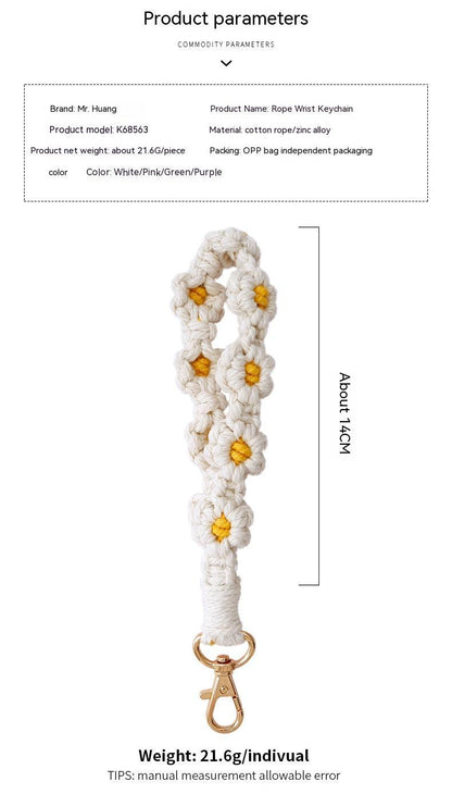 Flower Chrysanthemum Wrist Strap Little Daisy Keychain 86430e7e 914e 49ec 83f9 c89cf246e123 trans