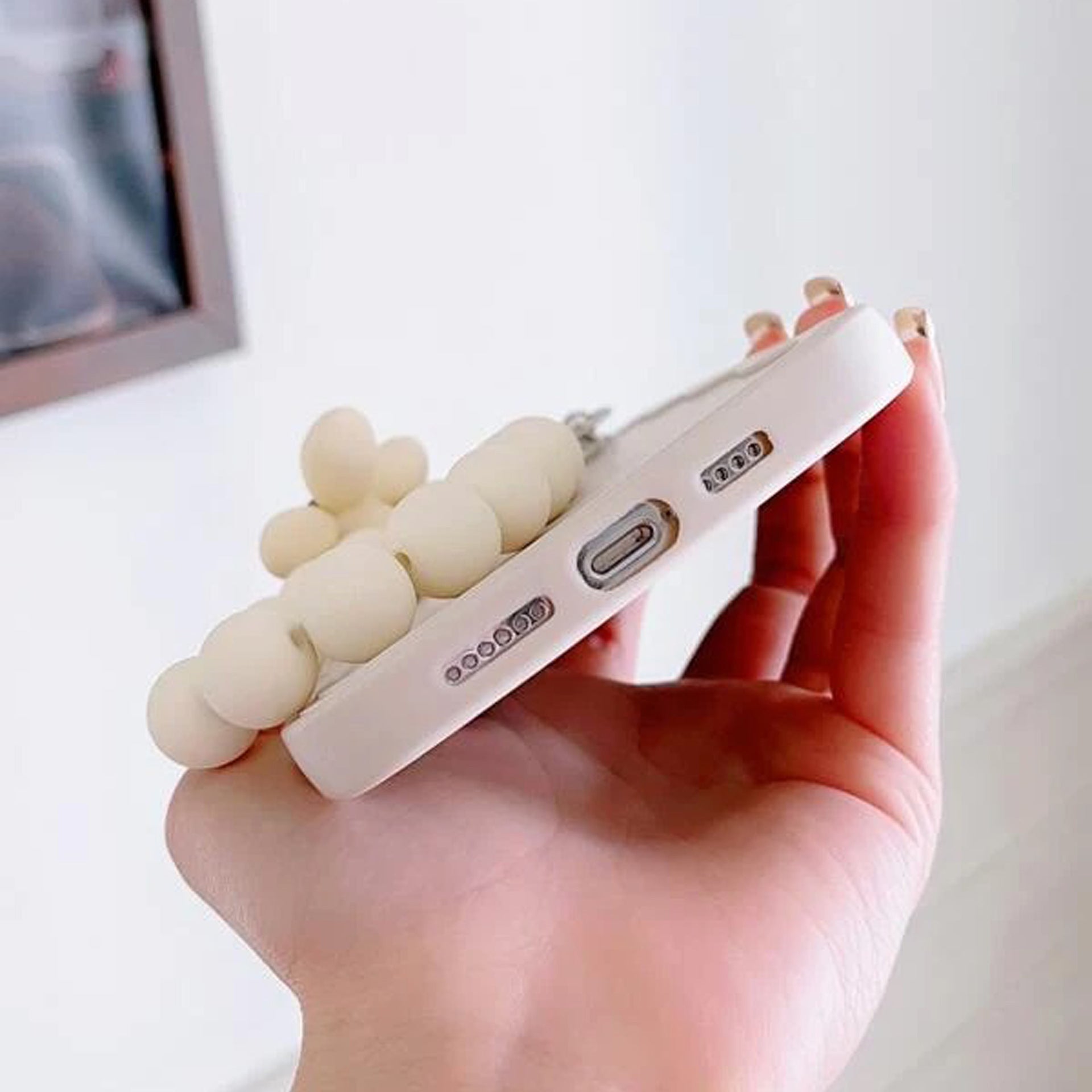 Little Flower Lanyard White Phone Case - 图片 4