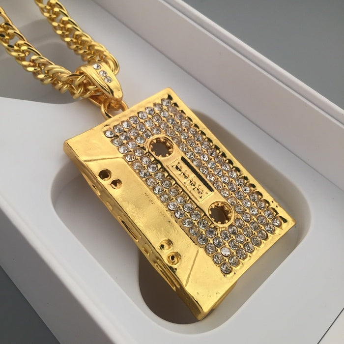 Tape microphone pendant necklace 86505695737