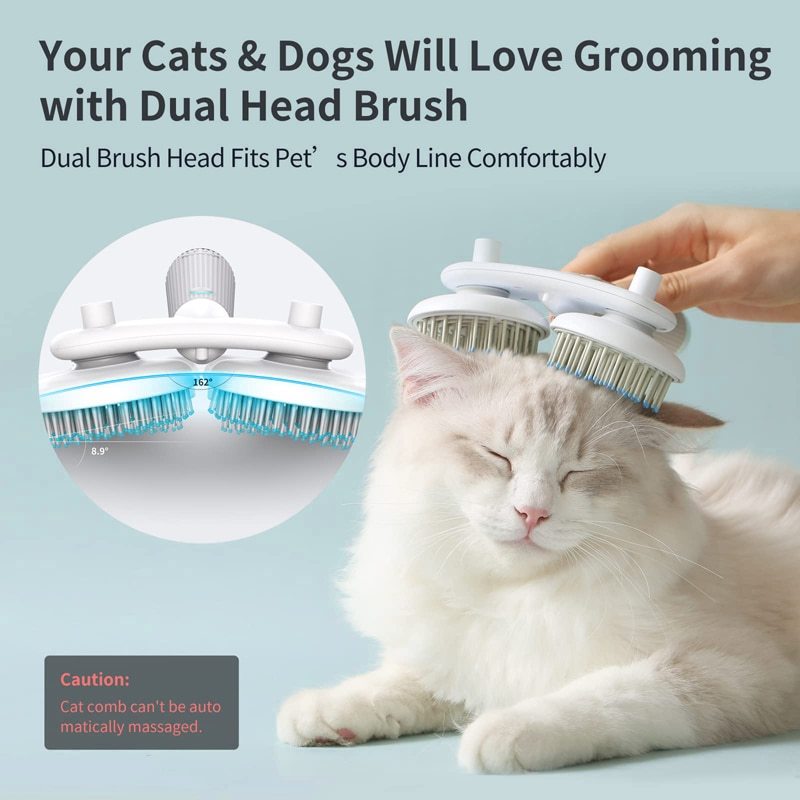 Pet Cat Brush Dog Slicker Brush Double-headed Negative Ion One-button Self Cleaning Dog Cat Hair Removal Pets Products 869ac7