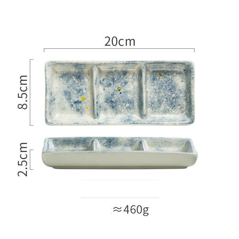 Japanese Three Grid Seasoning Dish With Dipping Material Ceramic Dish 869be8c5 c740 42f6 be9d 15d937d04798