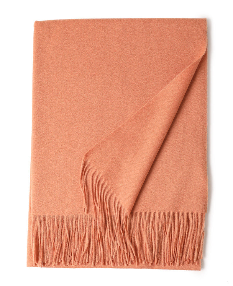New Solid Color Wool Long Beard Warm Tassel Scarf Thick 86b1d44c 40c2 4cb0 83df 34fda4e116f4
