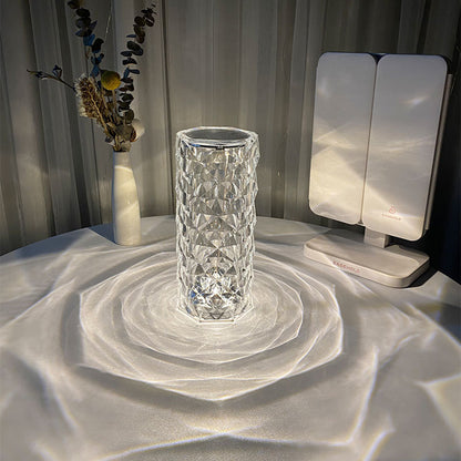 Nordic Crystal Lamp USB Table Lamps Bedroom Touch Dimming Atmosphere Diamond Night Light Rose Projector Lamp Decor 86c1e194 4