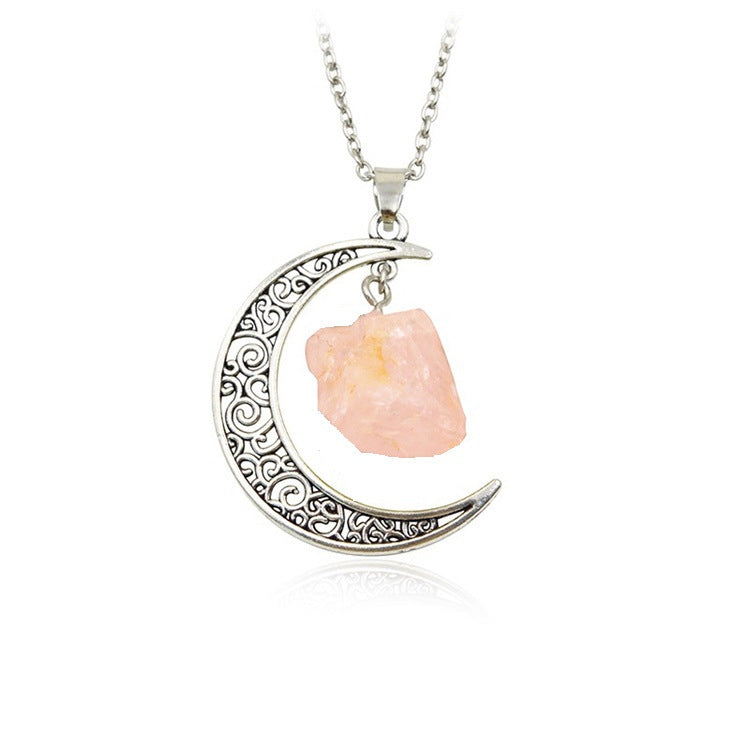 Natural Stone Crystal Necklace Vintage 86d92fcf 3fa1 4a0e bf08 9a6e4567e239