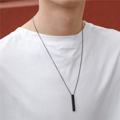 Versatile Hip Hop Geometric Stainless Steel Pendant Long Necklace 86da1c21 257c 4345 996a aa4902f18236