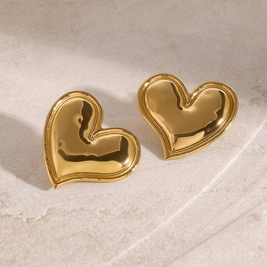 Female European And American Stainless Steel Heart-shaped Earrings 86e7f69d 31f4 4f6e 8c9f 9ef000db5941