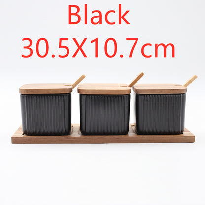 Household Seasoning Box Ceramic Seasoning Jar Set 871706269545