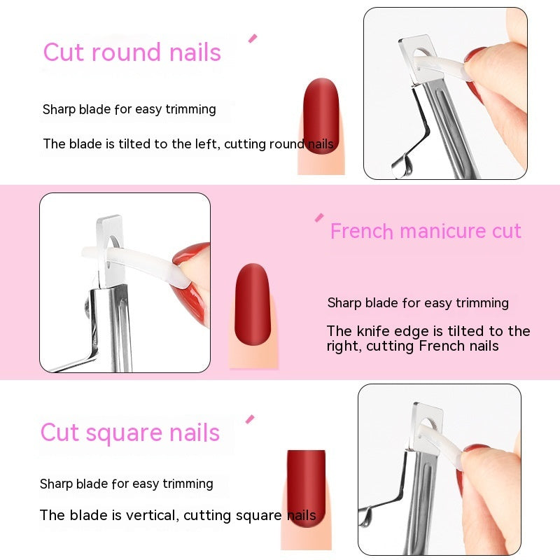 Flat Mouth U-shaped Scissors Nail Tip Pliers Extension Nail Trimming Tool 87375bde 9a7c 4241 a485 999d21de052d
