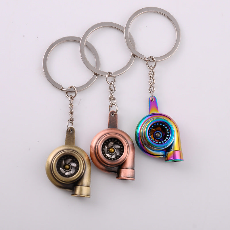Creative Car Modification Turbocharger Engine Metal Keychain 874297460972