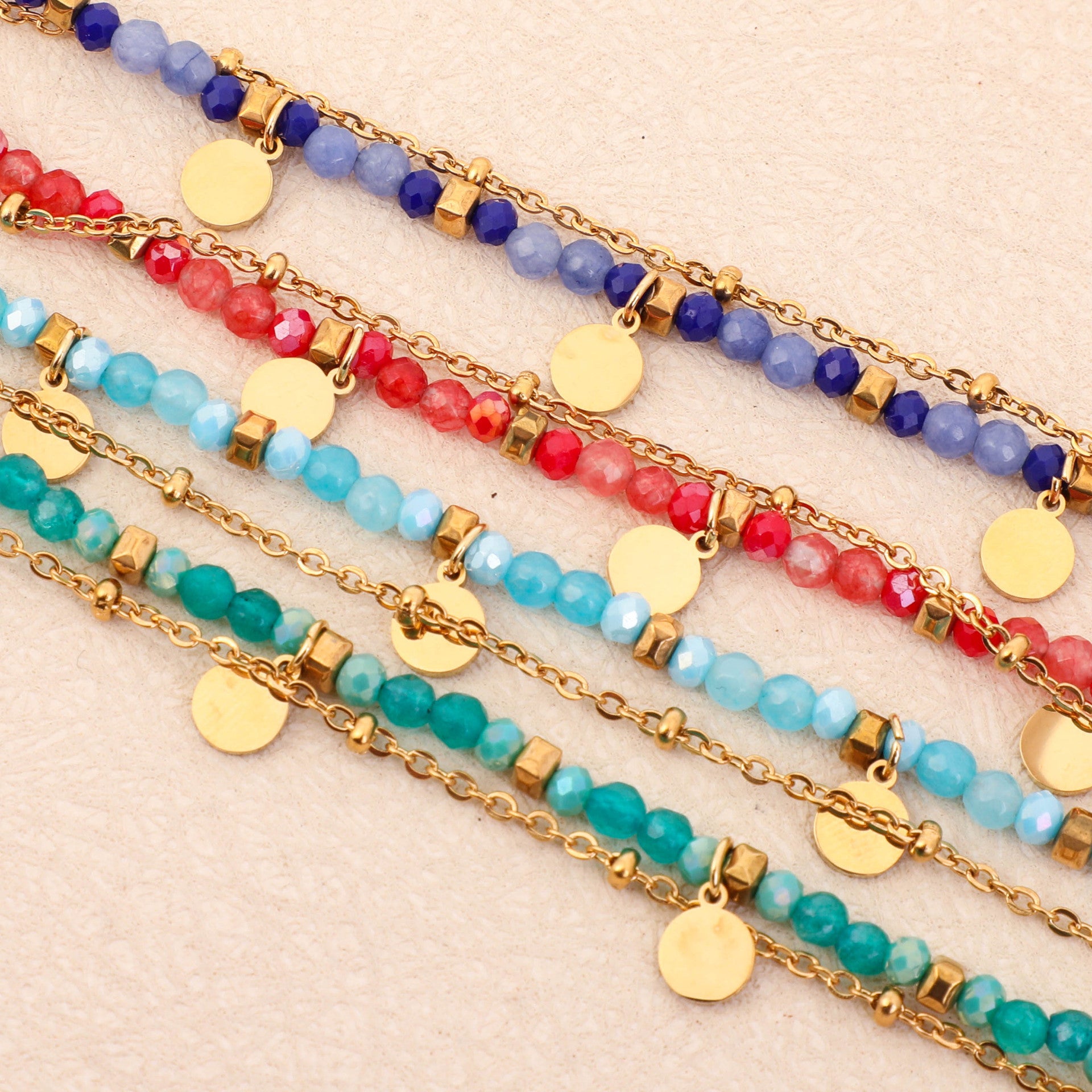 French Color Handmade Exquisite Small Round Slice Bracelet 8748228b 14be 45be 8394 925de92be9d3