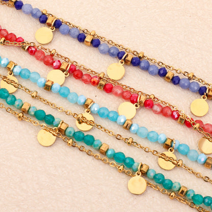 French Color Handmade Exquisite Small Round Slice Bracelet 8748228b 14be 45be 8394 925de92be9d3