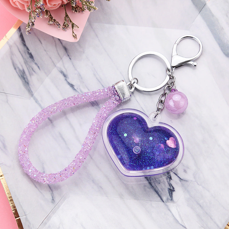 Acrylic Oil-filled Creative Heart Keychain Pendant 8772143b d1da 440c 918a f2a576ae1ebe