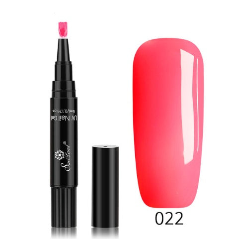 3 In 1 Gel Nail Varnish Pen Glitter One Step Nail Art Gel Polish Hybrid - HD Wireless Product #58