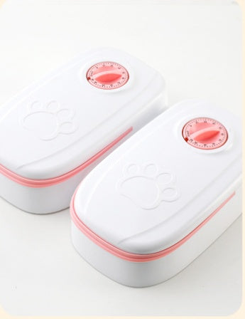 Automatic Pet Feeder Smart Food Dispenser For Cats Dogs Timer Stainless Steel Bowl Auto Dog Cat Pet Feeding Pets Supplies 878