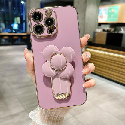 Electroplating Big Windmill Bracket All-inclusive Phone Case - 图片 11