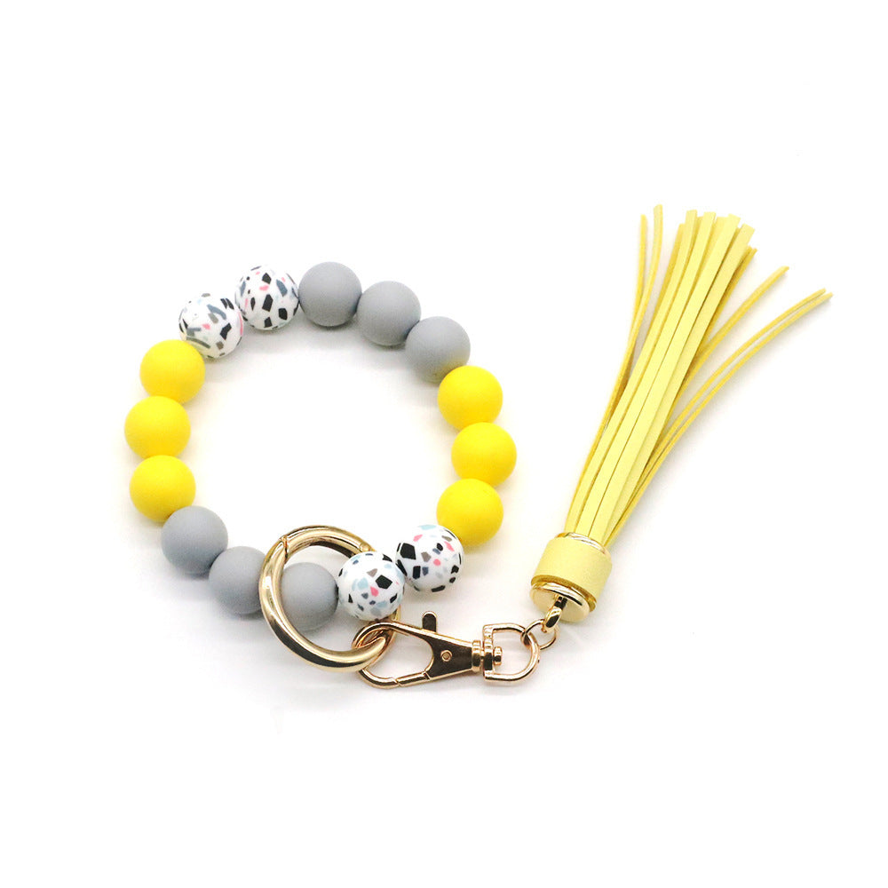 Tassel Camouflage Silicone Beads Bracelet Keychain 87a9ab28 e2cc 48d6 8014 f90e53d974d4