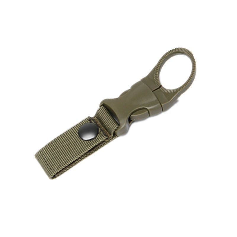 Outdoor army fan tactical nylon webbing water bottle hang buckle Multi-function carabiner molle system bottle buckle 87ac082e