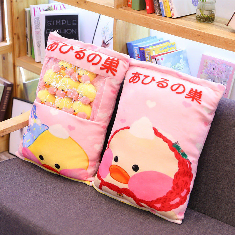 Kawaii 8pcs LaLafanfan Cafe Duck Plush Balls Bag Snack Toy Pillow 87bafbb8 4f7d 4746 8912 a569ed93d25f